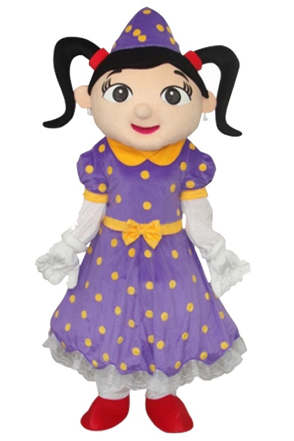 Mascot Costumes Purple Lovely Girl Costume - Click Image to Close